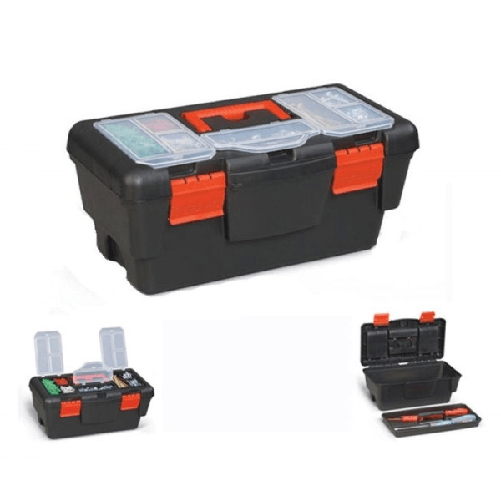 Cassetta Portautensili 9 Scomparti In Plastica Valigetta Attrezzi Minuterie 38cm -