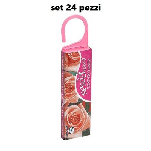 Trade Shop Traesio-set 24 Pezzi Antitarmico Anti Tarme Profumato Con Gancio Deodorante Rosa -