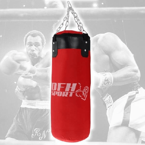 Trade Shop Traesio-sacco Boxe Pieno Per Allenamento Pugilato Mma Kick Boxing Con Catene 80 Cm X 35 -