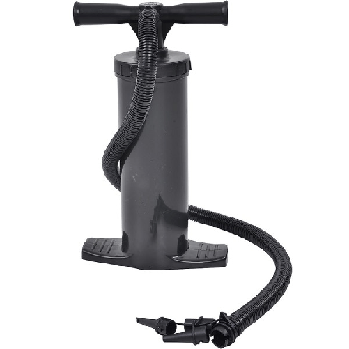 Pompa Manuale A Doppia Azione 38x22x10cm Nero 2x1500cc Con Adattatori Universali -