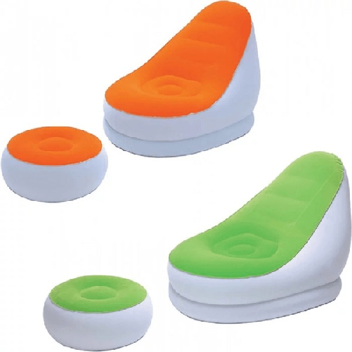 Poltrona Gonfiabile Con Pouf Comfort Cruiser 121x100x86cm Colori Assortiti 75053 -