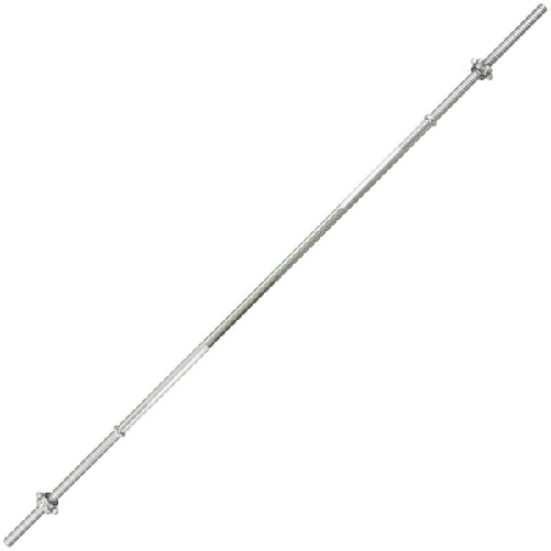 Trade Shop Traesio-barra Bilanciere Lunghezza 120 Cm Antiscivolo Acciaio Cromato Palestra Fitness -