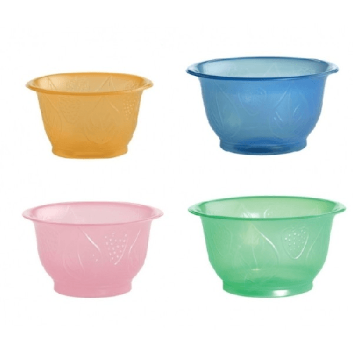 Trade Shop Traesio-6 Coppe Coppette Da Gelato 130cc Frutta Macedonia In Plastica Rigida -