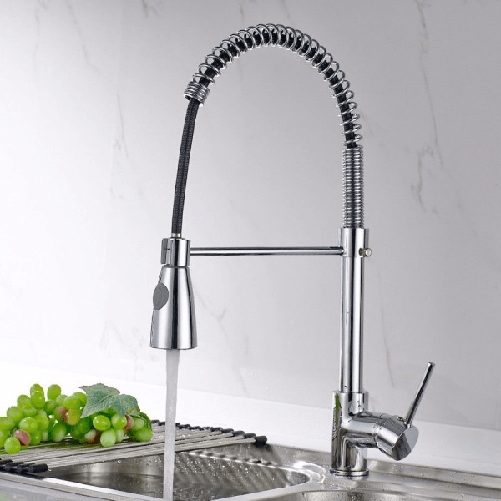 Trade Shop Traesio-miscelatore Lavello Cucina Doccia Professionale Isola Cromato Rubinetto Lavabo -