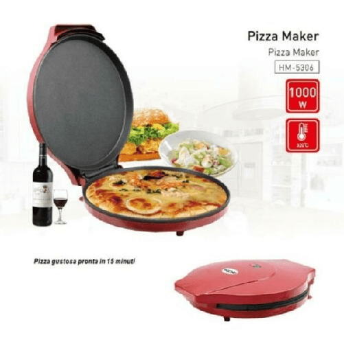 Piastra Elettrica Cuoci Pizza 850/1000watt Doppio Riscaldamento Cuoce In 15 Min. -
