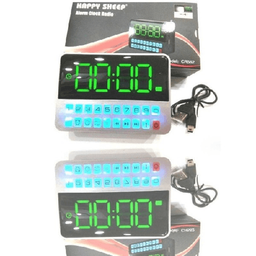 Orologio Radio Sveglia 562 Digitale Allarme Radio Fm Display Tf Usb Ipovedenti -