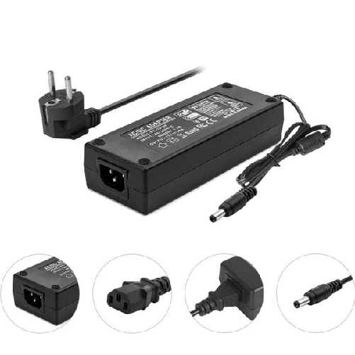 Trade Shop Traesio-alimentatore Trasformatore Stabilizzato Da 12v 5a Per Led Telecamere Spina Shuko -