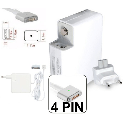 Trade Shop Traesio-alimentatore 60w Compatibile Per Notebook Magsafe 2 Macbook Pro Retina 13" 4 Pin -