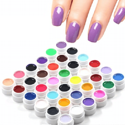 Kit 36 Color Gel Uv Colorati Lidan Per Ricostruzione Unghie Nail Art Pure Polish -