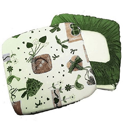 Trade Shop Traesio-6 Coprisedia Cuscini Con Fascia Elastico Cuscino Per Sedie Colore Verde Shabby -