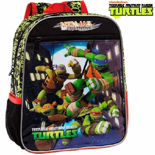 Zainetto Scuola Asilo 28 X 23 X 10 Cm In Microfibra Tartarughe Ninja -