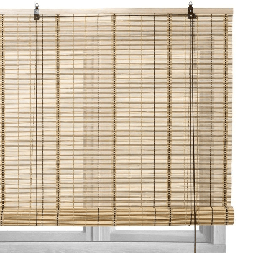 Trade Shop Traesio-veneziana Avvolgibile Bambù 100x180cm Tenda Tapparella A Rullo Da Sole Oscurante -