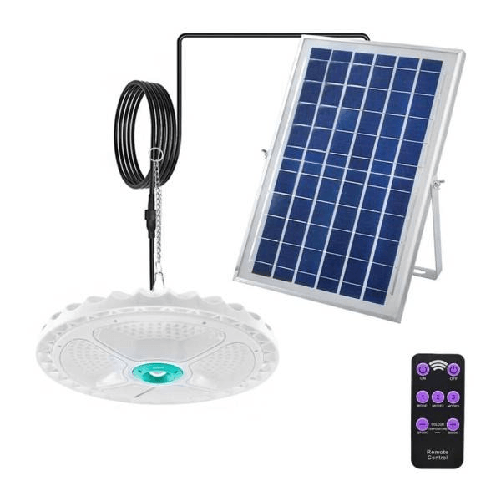 Trade Shop Traesio-faro Led Pannello Solare Plafoniera Lampada 200w A Sospensione 156led Lampadario -