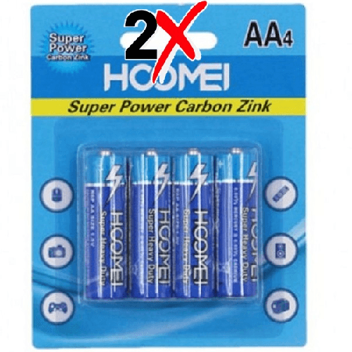 Trade Shop Traesio-confezione Da 8 Batterie Pile Stilo Super Power Zinco Aa 1,5v Super Potenti -