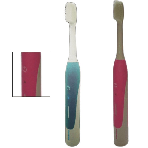 Trade Shop Traesio-spazzolino Da Denti Da Viaggio Elettrico Con 3 Testine Ricambio Pulizia Denti -