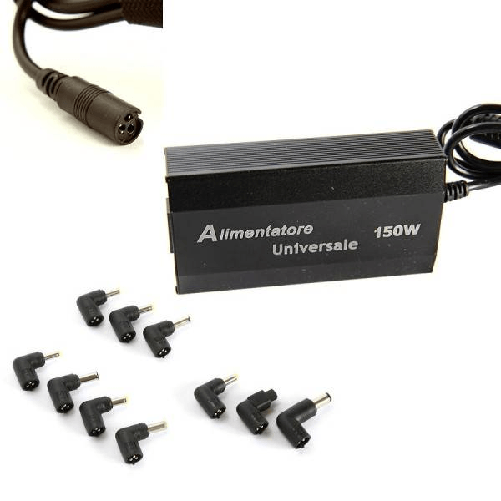 Trade Shop Traesio-alimentatore Universale 150w Pc Laptop Usb Ufficio Casa Notebook 10 Adattatori -