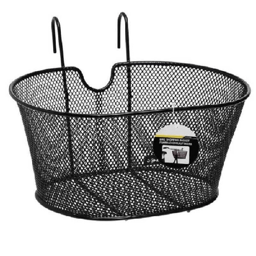 Trade Shop Traesio-cestino Anteriore Porta Oggetti Per Bicicletta Universale In Metallo 38x30x20cm -