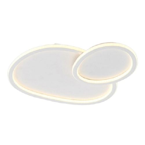 Plafoniera Led 2 Ovali A Tripla Colorazione Luce 45 W Lampada Soffitto Pn-25-3c -