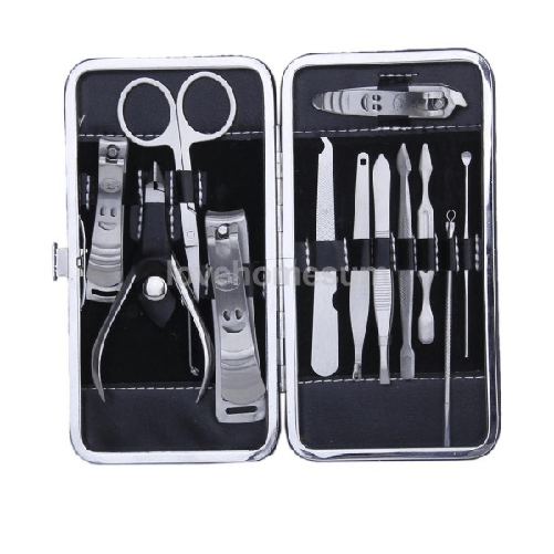 Trade Shop Traesio-kit Professionale Manicure Pedicure Unghie Set 12 Pezzi Idea Regalo Estetista -