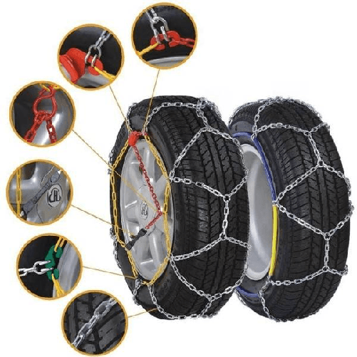 Trade Shop Traesio-catene Da Neve Per Auto Gruppo 4wd240 Pneumatici Facili Da Montare Omologate -