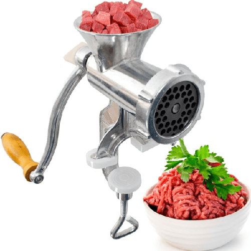 Tritacarne Trita Carne Trita Verdure Manuale Con Manovella In Alluminio -