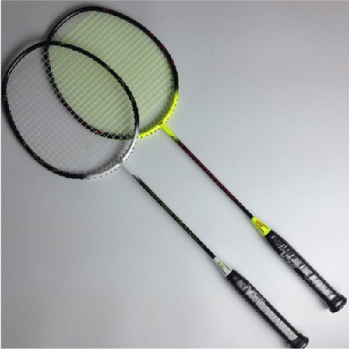 Trade Shop Traesio-racchette Volano Badminton Con Filo Giallo Sport Tennis Gioco Partita Racchetta -