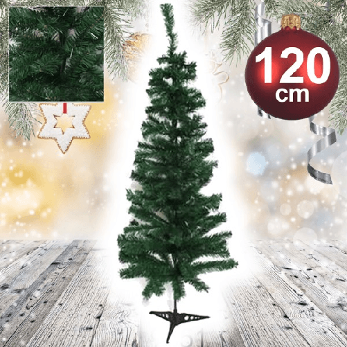 Albero Di Natale Artificiale 120cm Abete Sintetico Per Casa Ufficio Colore Verde -