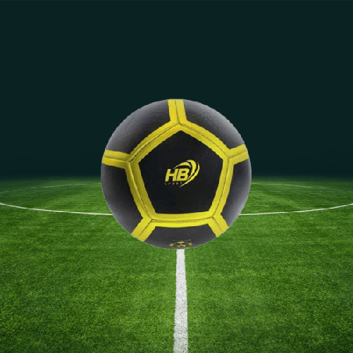 Trade Shop Traesio-pallone Palla Da Calcio Calcetto Nero E Giallo 21cm Allenamento Gara Gioco 06566 -