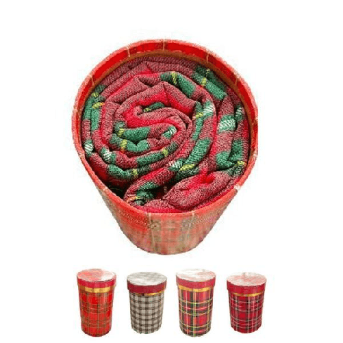 Trade Shop Traesio-tovaglia Natalizia Tessuto Panama Con Box Tema Natale Varie Fantasie 6 Posti -