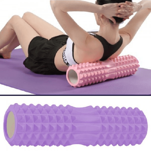 Trade Shop Traesio-rullo Fitness Pilates Schiuma Tubo Esercizi Palestra Yoga Massaggi Schiena 45x13 -