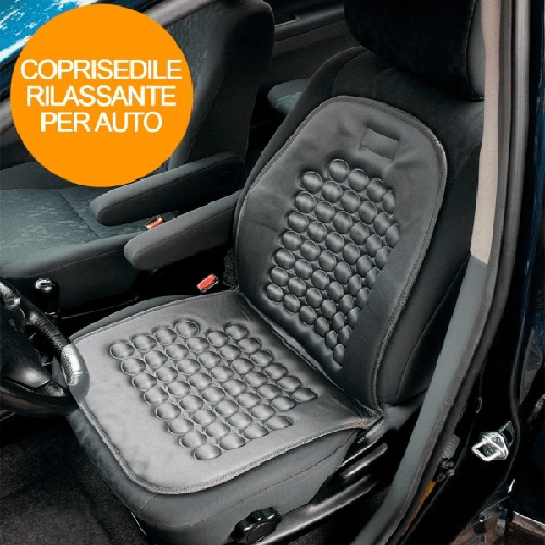 Trade Shop Traesio-coprisedile Copri Sedile Tessuto Magnetico Schienale Rilassante Auto Massaggio -
