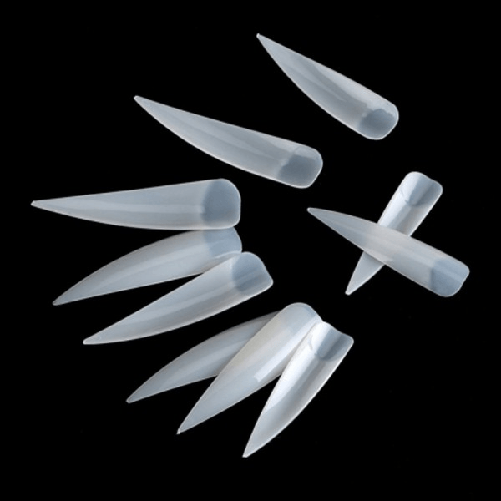 36 Tips Tip Bianco Lunghe Punta Per Mani Ricostruzione Unghie Nail Art Gel -