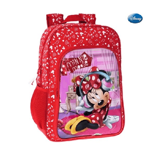 Trade Shop Traesio-zaino Americano Scuola Elementare Media Zainetto 30x40x16 Cm Disney Minnie Mouse -