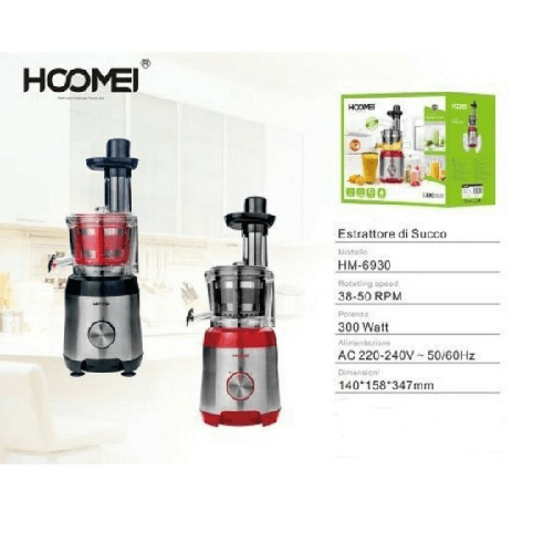 Centrifuga Estrattore Di Succo Frutta Verdura 300 Watt Hoomei Hm-6930 Cucina -