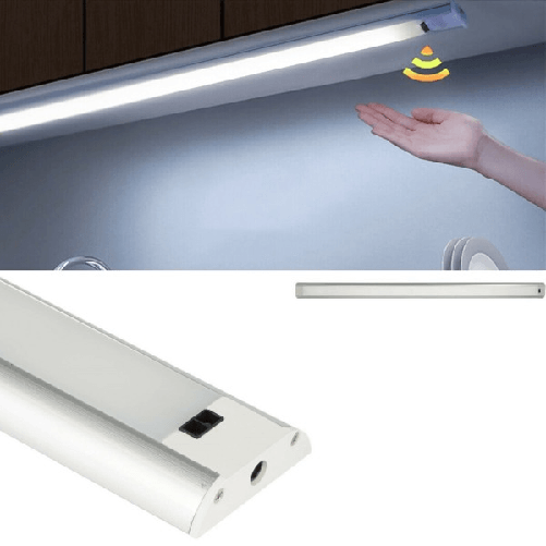 Barra A Led Sottopensile Cucina Luce Lampada Con Sensore Movimento Mano 60cm -