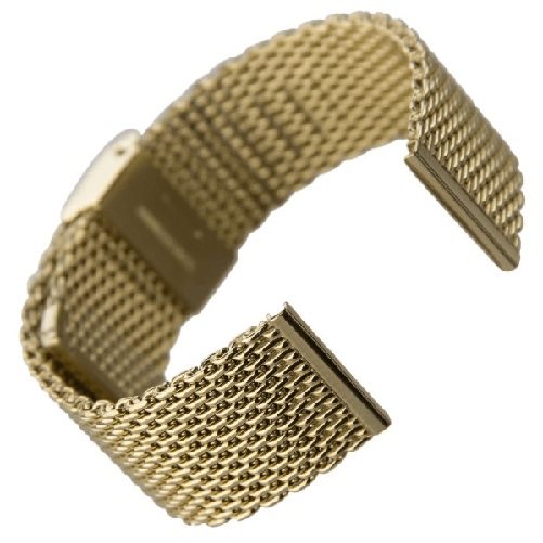 Trade Shop Traesio-cinturino Maglia Milano Universale Ricambio Orologio Larghezza 22mm Oro -