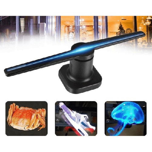 Proiettore Olografico 3d Led Fan Insegna Pubblicitaria Wifi Luminosa -