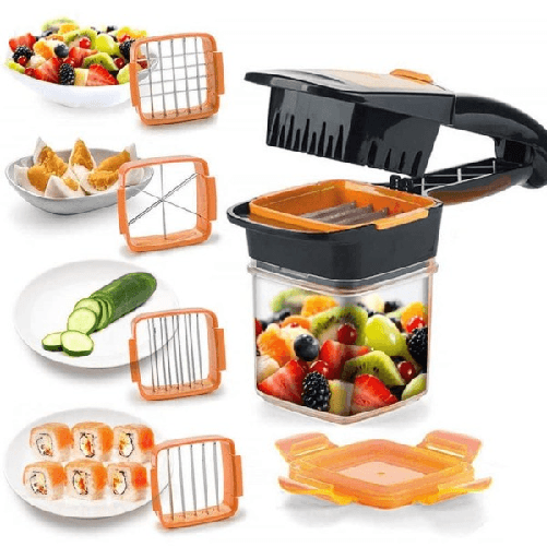 Nicer Dicer Quick Affetta Verdure 7 Pezzi Multifunzione Cucina Verdura Frutta -