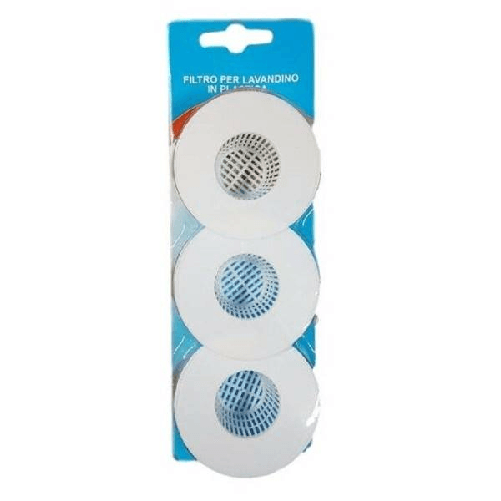 Trade Shop Traesio-set 3 Filtri Filtro In Plastica Per Lavello Lavandino Cucina Bagno -