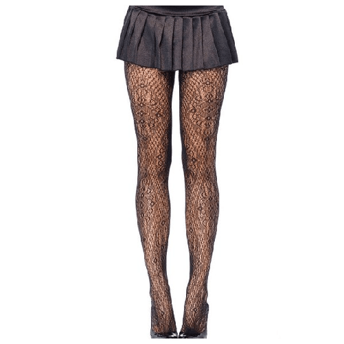 Trade Shop Traesio-collant Calze Fantasia Geometrica Intimo Donna Lingerie Rete Ricamato -