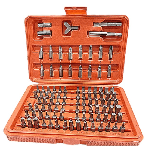 Kit Set 100 Pz Cacciavite Sicurezza Antimanomissione Torx Hex Bit Cromo Vanadio -