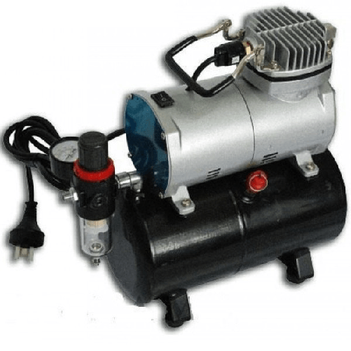 Mini Compressore Portatile Per Aerografo Aereopenna 1/5hp Serbatoio 3 Lt. -