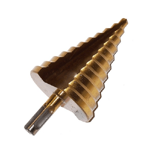 Trade Shop Traesio-fresa Trapano A Scalino Gradino Allarga Foro Allargafori Gradini Conica 6-52 Mm -