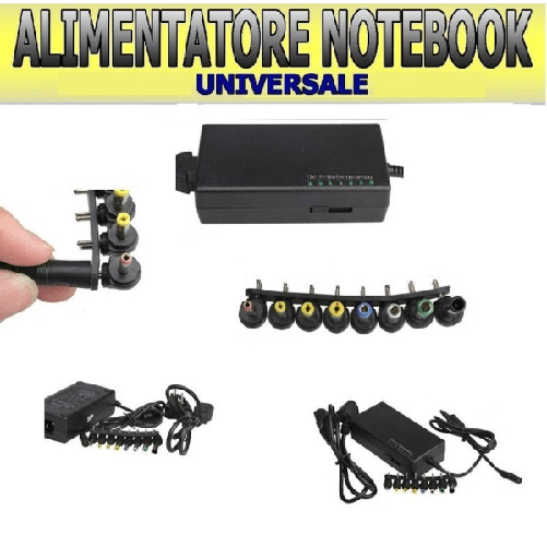 Trade Shop Traesio-alimentatore Universale 120w Pc Laptop Usb Ufficio Casa Notebook 8 Adattatori -