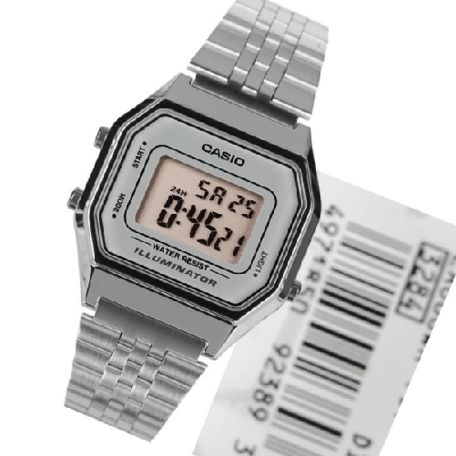 Orologio Polso Casio La680wa-7df Digitale Unisex Vintage Silver Quad Silv -