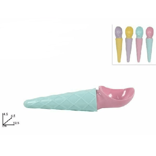 Paletta Palette Porzionatore Per Gelato Colorate A Forma Di Cono 19,5x4,5x4,5cm -