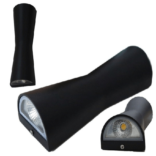 Trade Shop Traesio-applique Lanterna A Parete Da Esterno 10w A Doppio Led 5w + 5w Luce 6500k -