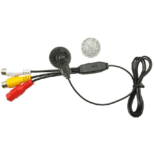 Trade Shop Traesio-mini Micro Telecamera Camera Microfono Cam Spia Spy 8led Cmos Audio Video -