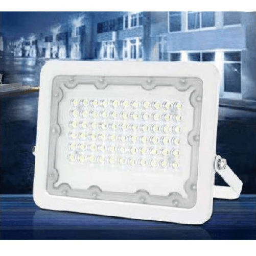Trade Shop Traesio-faro Led 50w Faretto Ultra Slim Bianco Esterno Luce Naturale Fredda Calda Fs50w-b -