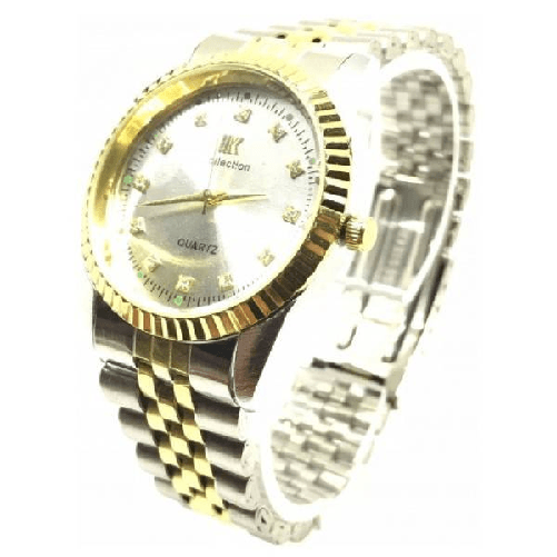 Trade Shop Traesio-orologio Polso Ik Collection Uomo Donna Analogico Quarzo Silver Oro Fondo Silver -